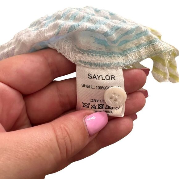 SAYLOR Rosalia Textured‎ Button Down Sz L NWOT - Picture 5 of 5